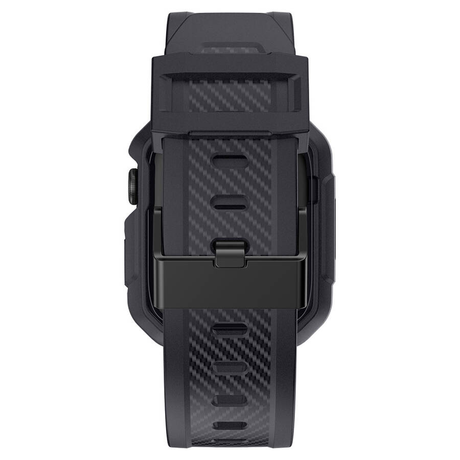 Kingxbar CYF106 2w1 pancerne etui Apple Watch SE, 8, 7, 6, 5, 4, 3, 2, 1 (41, 40, 38 mm) z paskiem szare