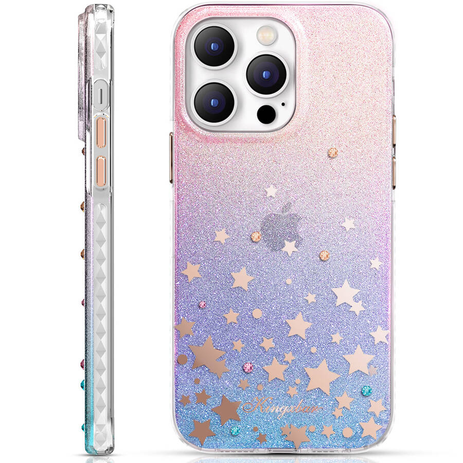 Kingxbar Heart Star Series etui iPhone 14 Pro Max etui w gwiazdki zodiac