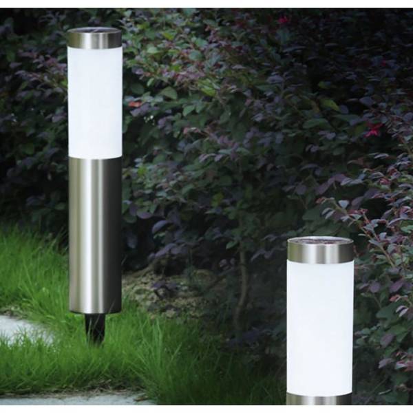 LAMPA SOLARNA OGRODOWA FDTWLV OUTDOOR SOLAR LAMP 56CM INOX