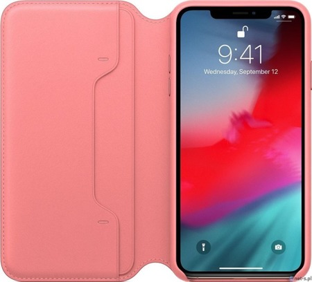 LEATHER FOLIO CASE MRX62ZM/A IPHONE XS MAX ZGASZONY RÓŻ ORYGINALNA PLOMBA