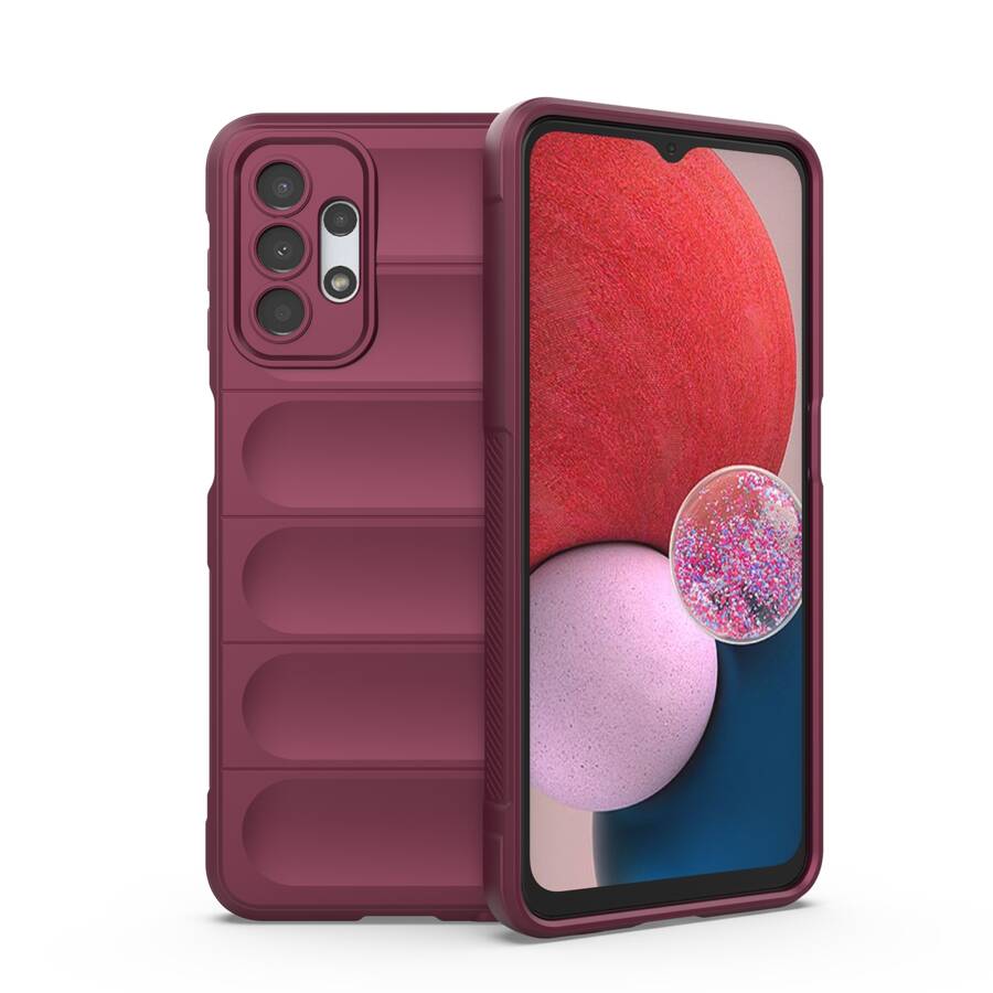 Magic Shield Case etui do Samsung Galaxy A13 5G elastyczny pancerny pokrowiec burgundowy