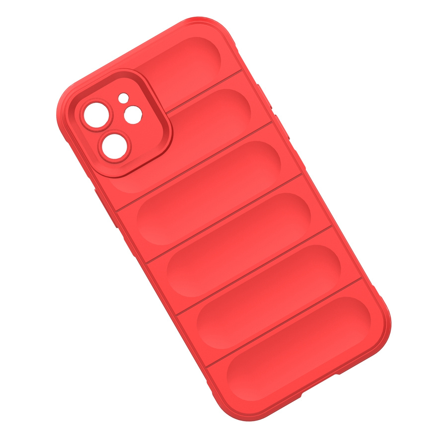 Magic Shield Case etui do iPhone 12 elastyczny pancerny pokrowiec burgundowy