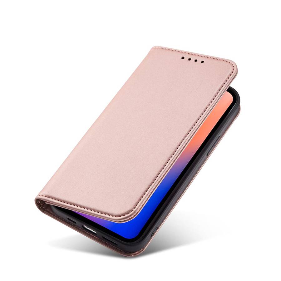 Magnet Card Case etui do Samsung Galaxy S22 Ultra pokrowiec portfel na karty kartę podstawka różowy