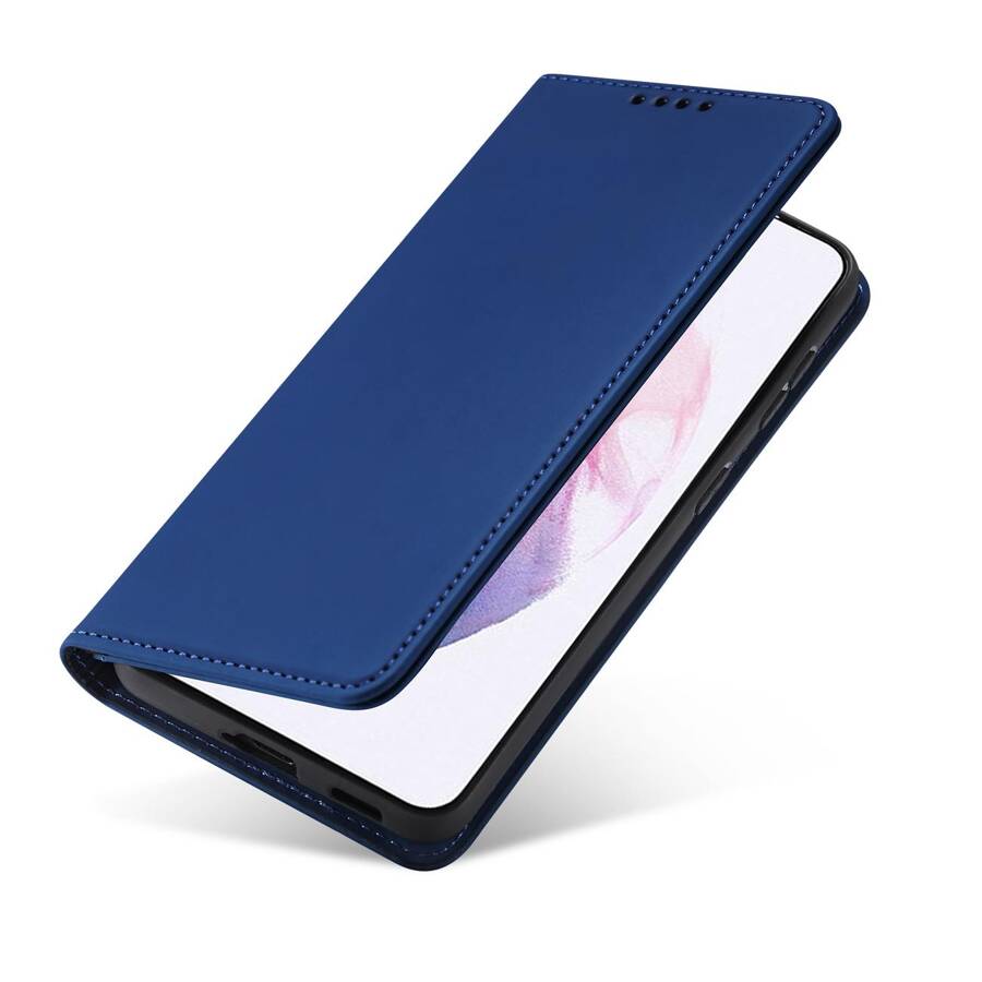 Magnet Card Case etui do Samsung Galaxy S22 pokrowiec portfel na karty kartę podstawka niebieski