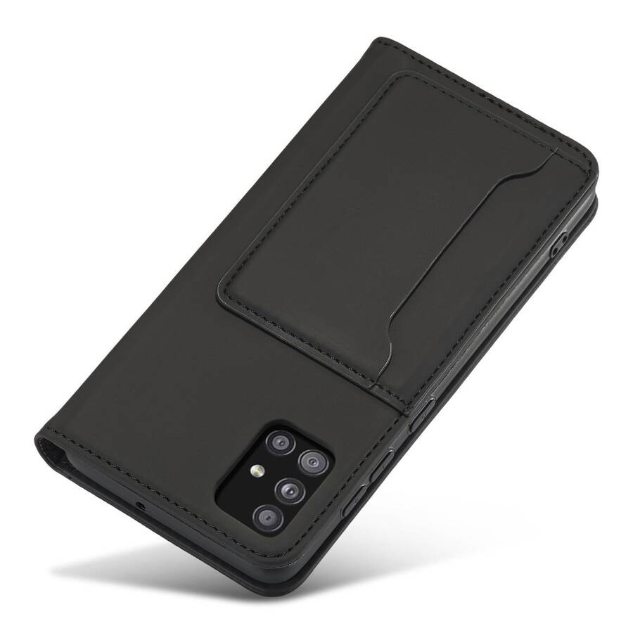 Magnet Card Case etui do Xiaomi Redmi Note 11 pokrowiec portfel na karty kartę podstawka czarny