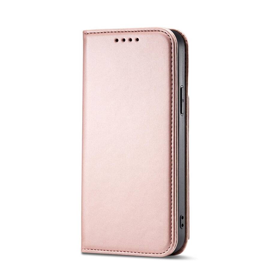 Magnet Card Case etui do iPhone 13 Pro Max pokrowiec portfel na karty kartę podstawka różowy