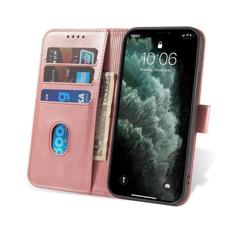 Magnet Case elegancki futerał etui pokrowiec z klapką i funkcją podstawki Samsung Galaxy A13 5G różowy