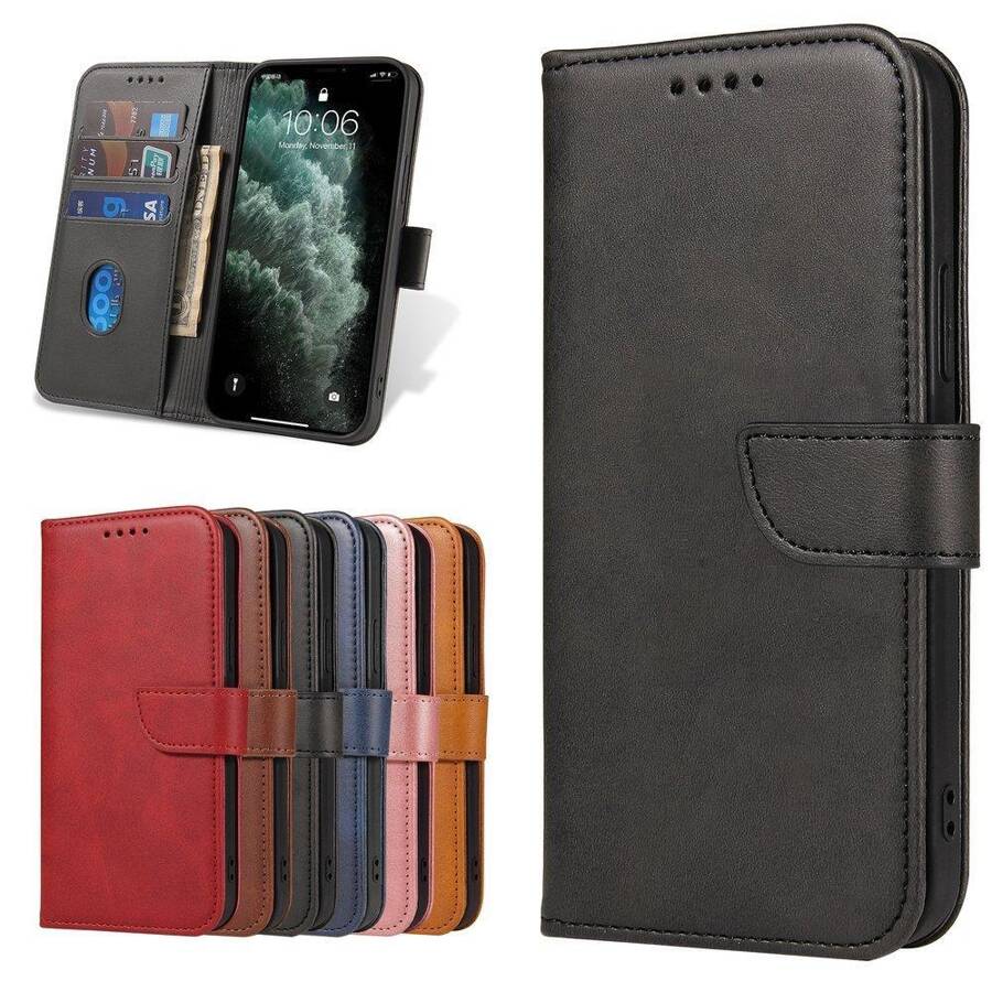 Magnet Case elegancki futerał etui pokrowiec z klapką i funkcją podstawki Samsung Galaxy A32 4G czarny