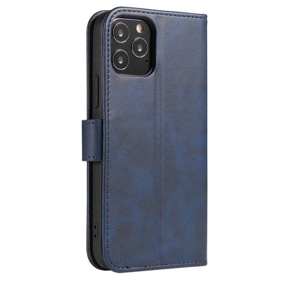 Magnet Case elegancki futerał etui pokrowiec z klapką i funkcją podstawki Samsung Galaxy A42 5G niebieski