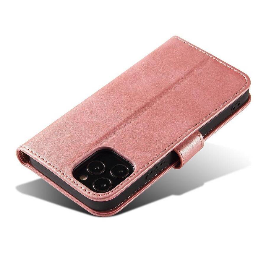 Magnet Case elegancki futerał etui pokrowiec z klapką i funkcją podstawki Samsung Galaxy A42 5G różowy