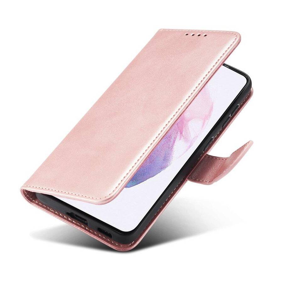 Magnet Case elegancki futerał etui pokrowiec z klapką i funkcją podstawki Samsung Galaxy S22+ (S22 Plus) różowy