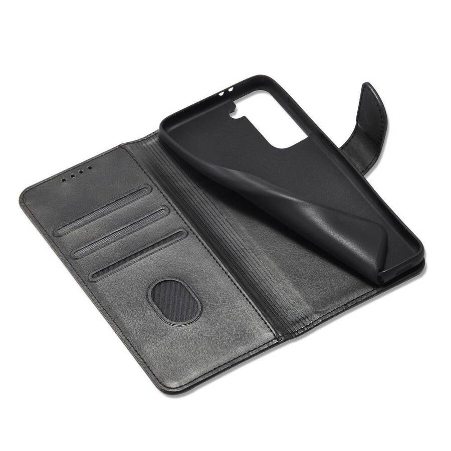 Magnet Case elegancki futerał etui pokrowiec z klapką i funkcją podstawki Samsung Galaxy S22 czarny