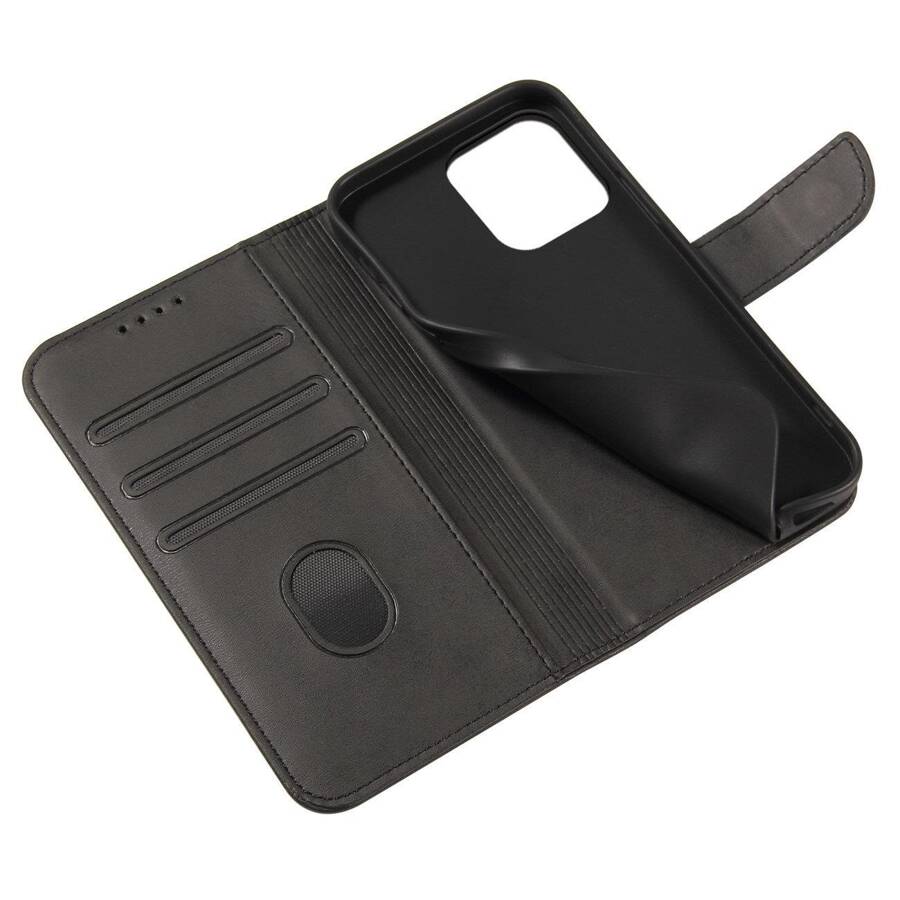 Magnet Case etui do Vivo Y35 / Vivo Y22 / Vivo Y22s pokrowiec z klapką portfel podstawka czarne