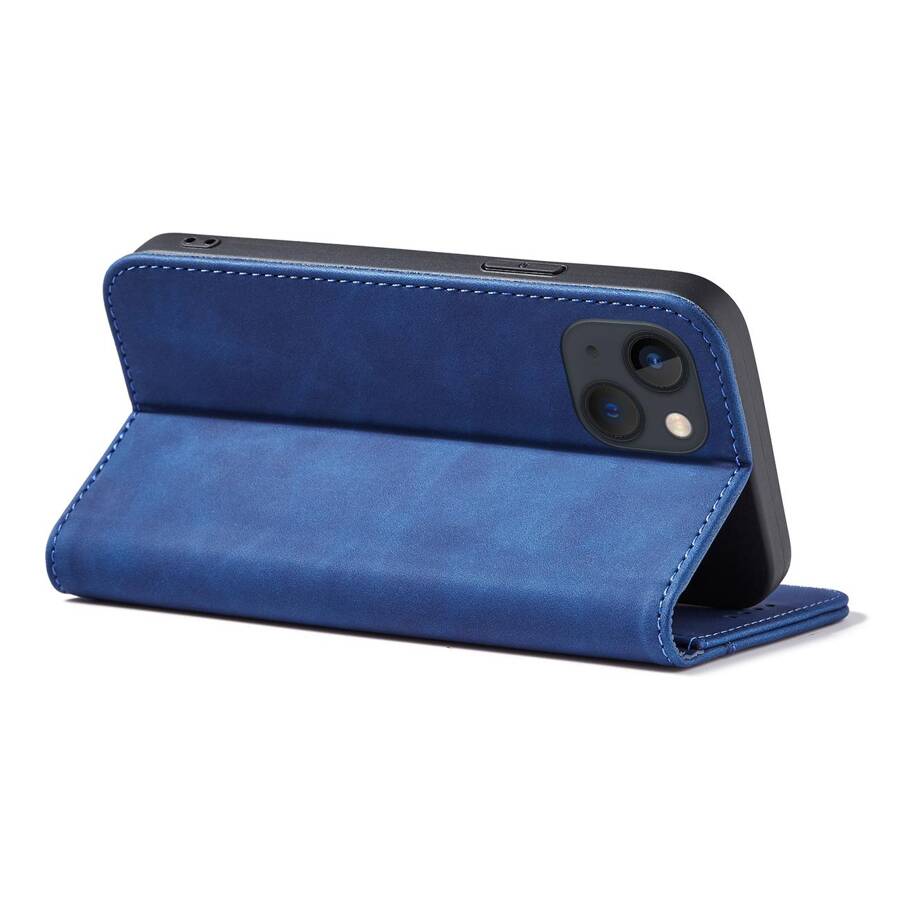 Magnet Fancy Case etui do iPhone 13 mini pokrowiec portfel na karty kartę podstawka niebieski