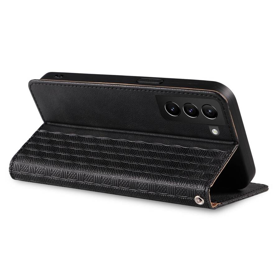 Magnet Strap Case etui Samsung Galaxy A23 5G pokrowiec z klapką portfel mini smycz podstawka czarne