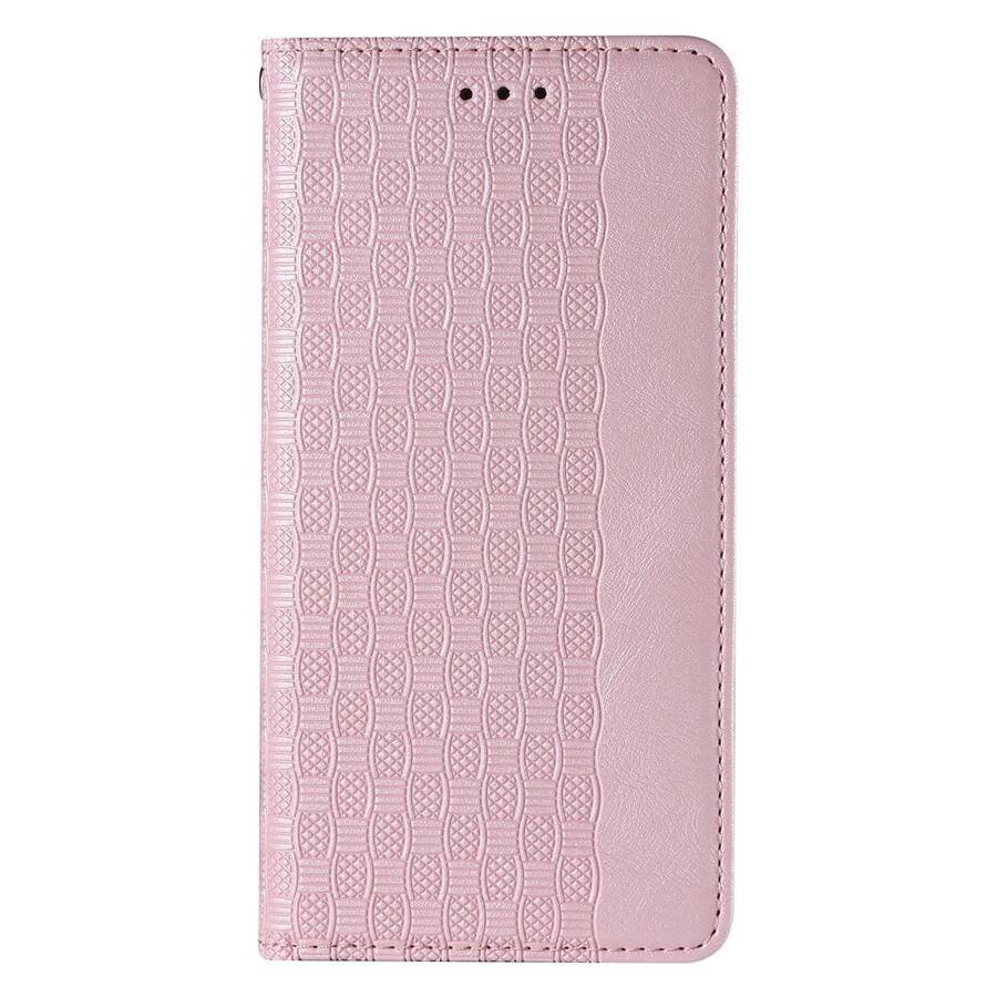 Magnet Strap Case etui Samsung Galaxy A23 5G pokrowiec z klapką portfel mini smycz podstawka różowe