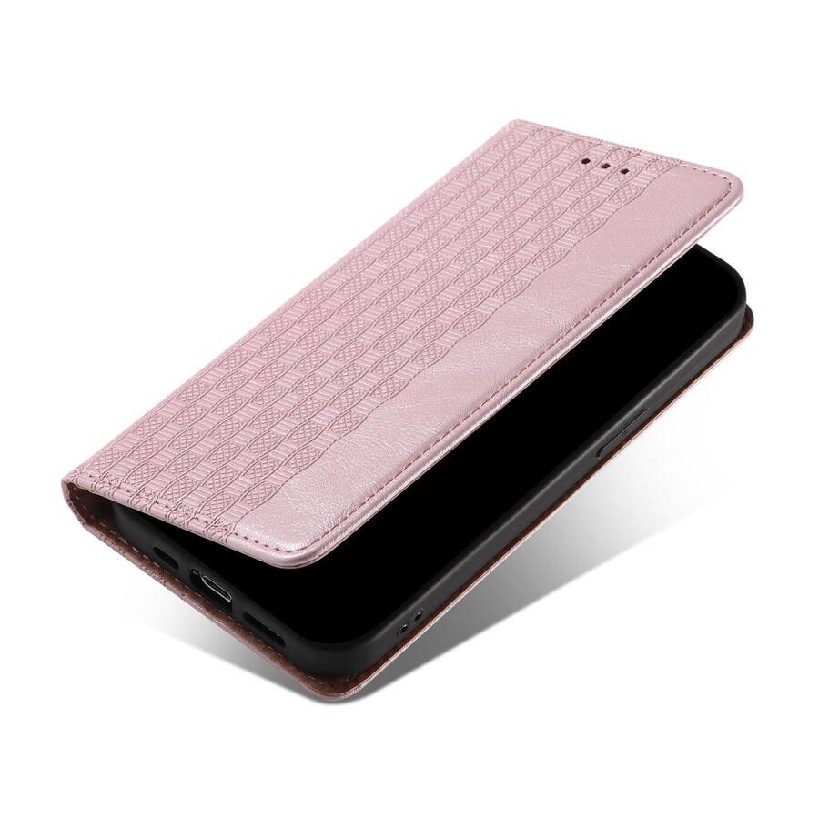 Magnet Strap Case etui Samsung Galaxy A23 5G pokrowiec z klapką portfel mini smycz podstawka różowe