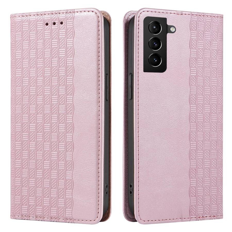 Magnet Strap Case etui Samsung Galaxy A23 5G pokrowiec z klapką portfel mini smycz podstawka różowe