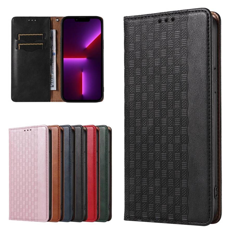 Magnet Strap Case etui iPhone 14 Pro pokrowiec z klapką portfel mini smycz podstawka czarne