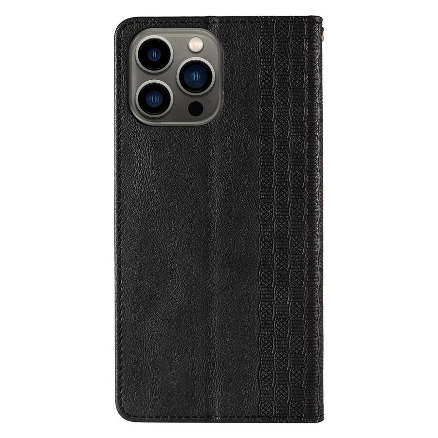 Magnet Strap Case etui iPhone 14 Pro pokrowiec z klapką portfel mini smycz podstawka czarne