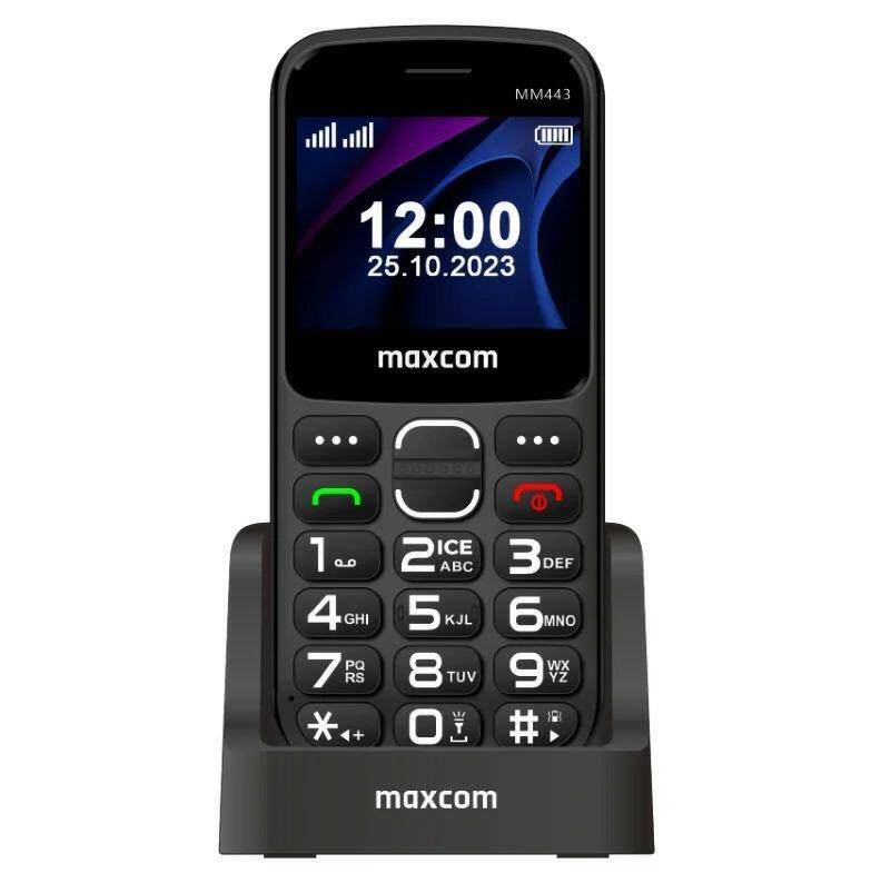 Maxcom Comfort MM443 ze stacją ładującą czarny/black