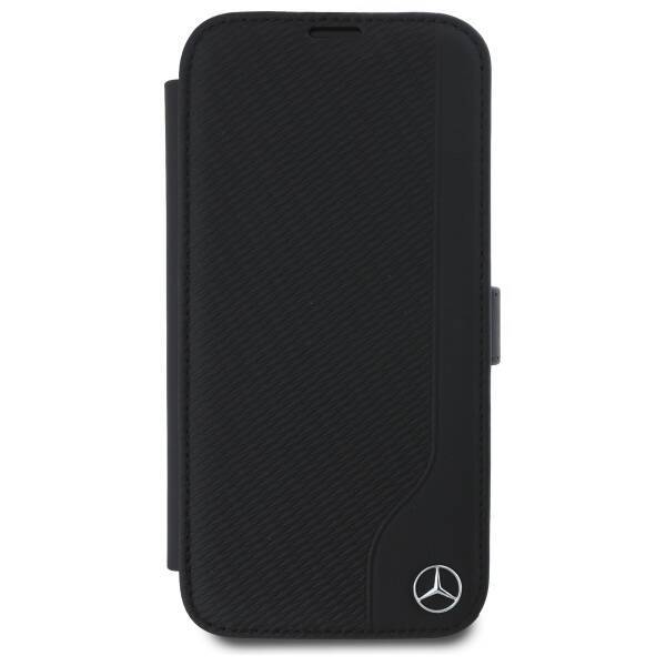 Mercedes MEBKP16S23RBGVK iPhone 16 6.1"   czarny/black bookcase Leather Wood Imitation