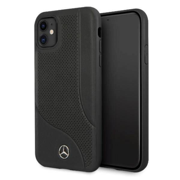 Mercedes MEHCN61CDOBK iPhone 11 czarny/black hardcase Leather Perforated Area