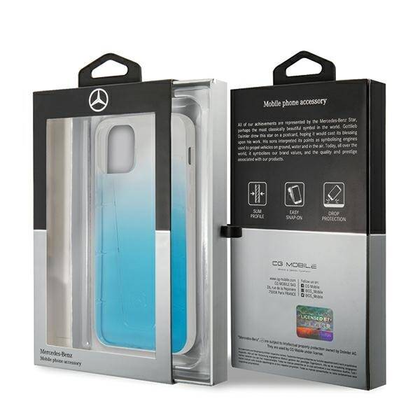 Mercedes MEHCP12MCLGBL iPhone 12/12 Pro 6,1" niebieski/blue hardcase Transparent Line