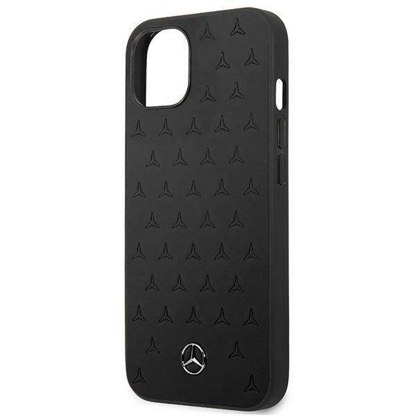 Mercedes MEHCP13SPSQBK iPhone 13 mini 5,4" czarny/black hardcase Leather Stars Pattern