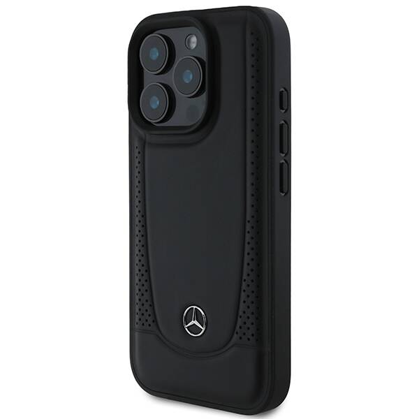 Mercedes MEHCP16LARMBK iPhone 16 Pro 6.3" czarny/black hardcase Leather Urban