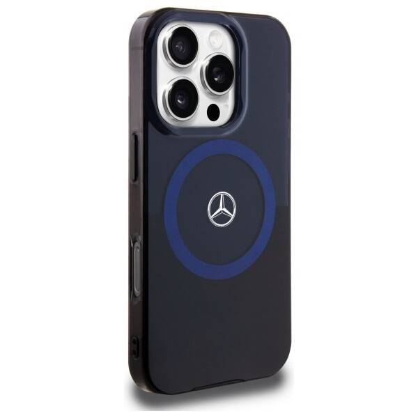 Mercedes MEHMP16X23HBIKV iPhone 16 Pro    Max 6.9" czarny niebieski/black blue hardcase MB Double Layer BiColor MagSafe