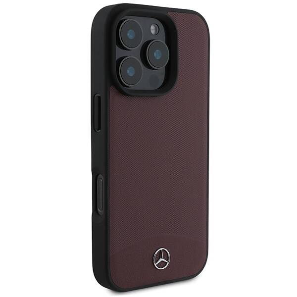 Mercedes MEHMP16X23RBARR iPhone 16 Pro Max 6.9" czerwony/red hardcase Textured And Plain Leather MagSafe