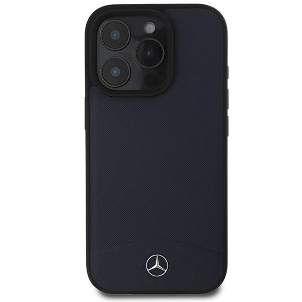 Mercedes MEHMP16X23RBARV iPhone 16 Pro Max 6.9" granatowy/navy hardcase Textured And Plain Leather MagSafe