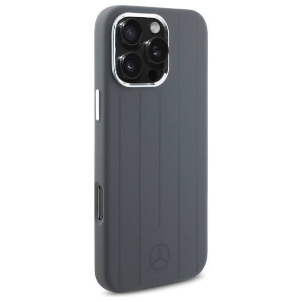 Mercedes MEHMP16X23SUVSA iPhone 16 Pro    Max 6.9" szary/grey hardcase Silicone Vertical Tonal Stripes MagSafe