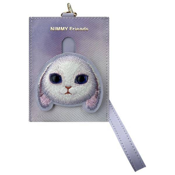 Nimmy Zestaw 3w1 torebka na telefon +     portfel + etui na lokalizator fioletowy/purple Big Eyed Pet 2.0 Rabbit