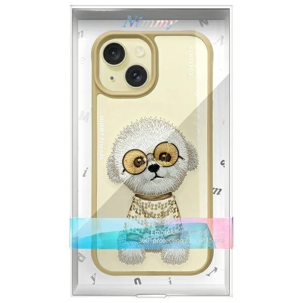 Nimmy etui iPhone 15 6.1" khaki Glasses   Cool Dog