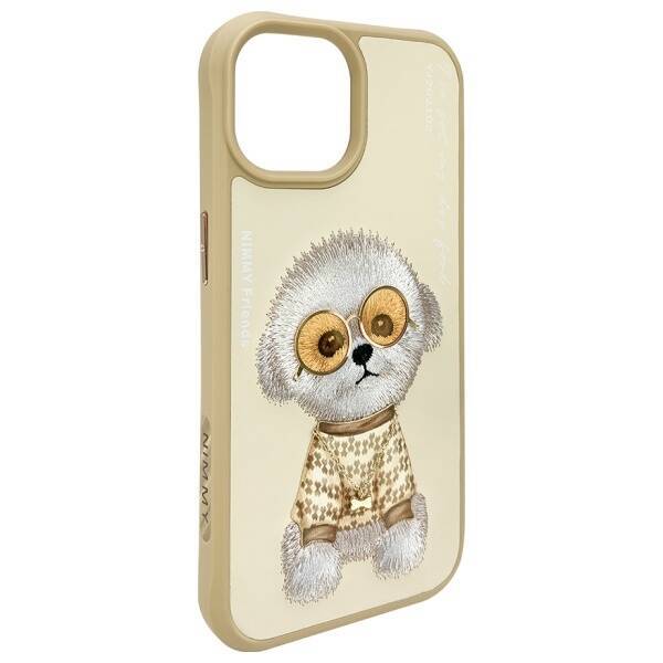 Nimmy etui iPhone 15 6.1" khaki Glasses   Cool Dog