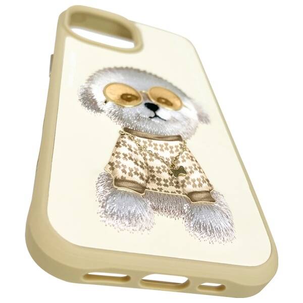 Nimmy etui iPhone 15 6.1" khaki Glasses   Cool Dog