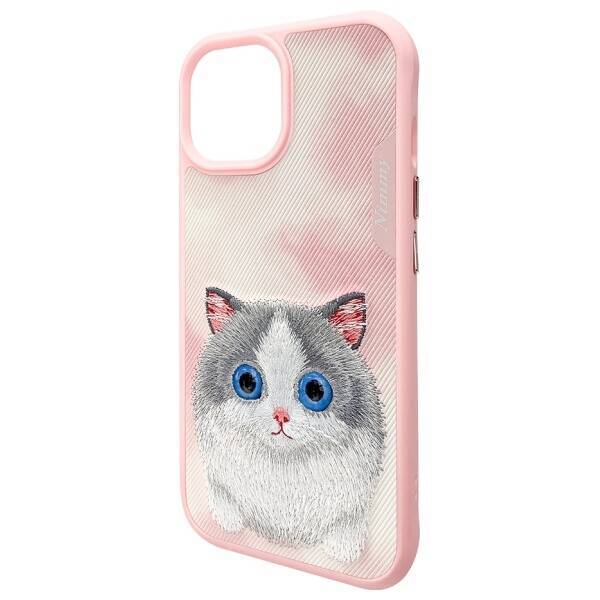 Nimmy etui iPhone 15 6.1" różowy/pink     Big Eyed Pet 2.0 Cat