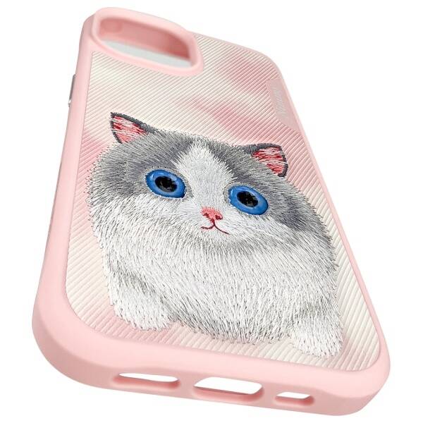 Nimmy etui iPhone 15 6.1" różowy/pink     Big Eyed Pet 2.0 Cat