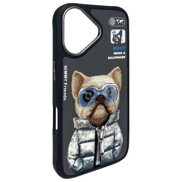 Nimmy etui iPhone 16 6.1" czarny/black    Cool&Cute 2.0 Dog