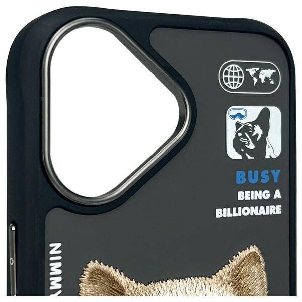 Nimmy etui iPhone 16 6.1" czarny/black    Cool&Cute 2.0 Dog