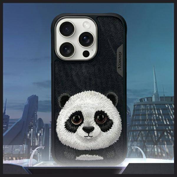 Nimmy etui iPhone 16 Pro 6.3"             czarny/black Big Eyed Pet 2.0 Panda