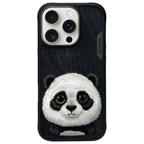 Nimmy etui iPhone 16 Pro Max 6.9"         czarny/black Big Eyed Pet 2.0 Panda