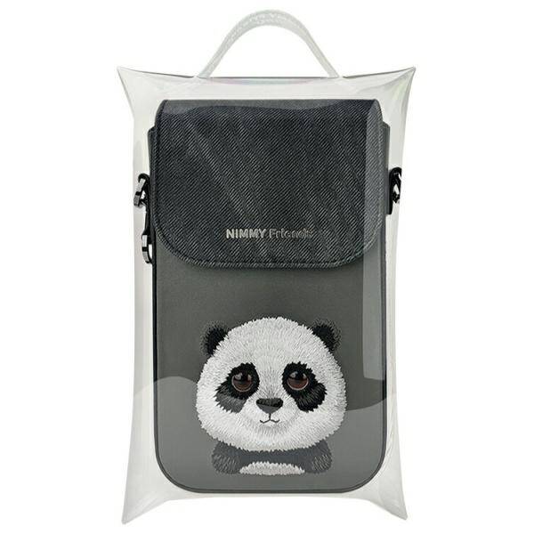 Nimmy torebka na telefon czarny/black     Big Eyed Pet 2.0 Panda