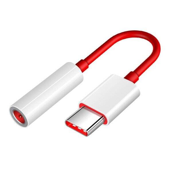 OnePlus 2180602 adapter słuchawkowy z USB-C na 3.5 mm - czerwony BULK