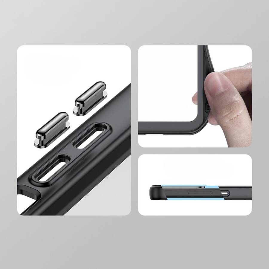 Outer Space Case etui do Xiaomi Redmi Note 11 sztywny pokrowiec z żelową ramką czarny
