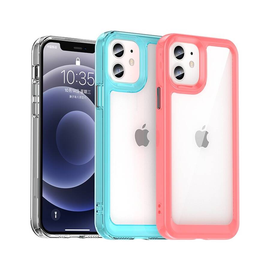 Outer Space Case etui do iPhone 12 sztywny pokrowiec z żelową ramką niebieski