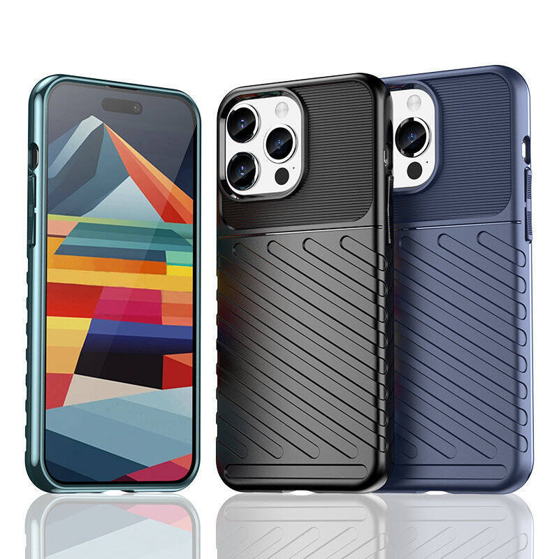 Pancerne etui iPhone 15 Pro Max Thunder Case - niebieskie