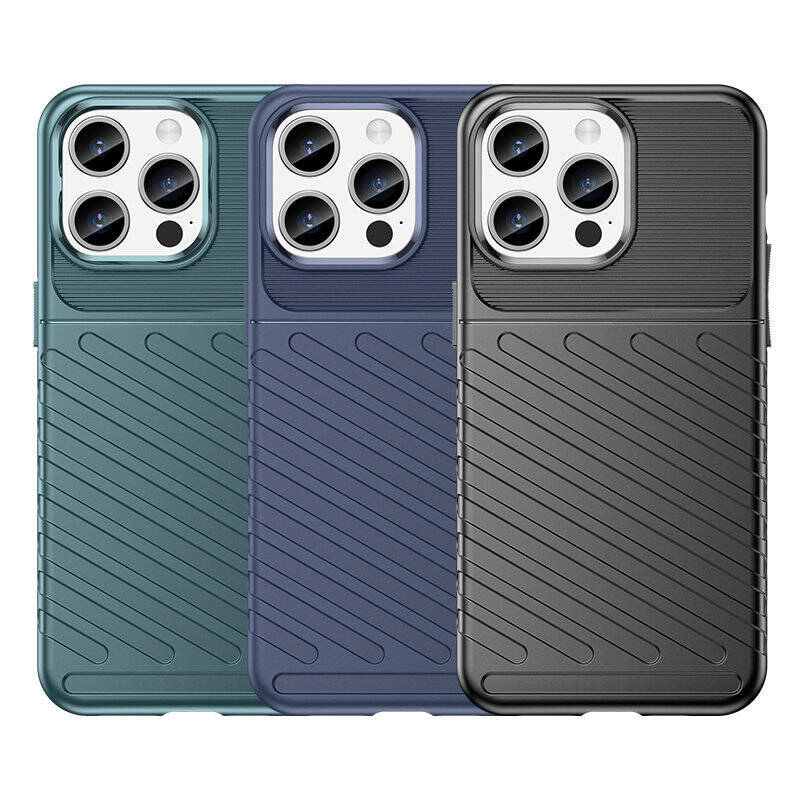 Pancerne etui iPhone 15 Pro Max Thunder Case - niebieskie